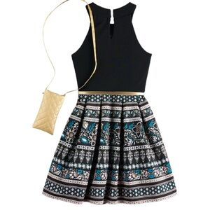 Knitworks Girl’s Sleeveless Cleo Halter Skater Dress Sz‎ 8